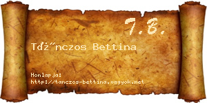 Tánczos Bettina névjegykártya
