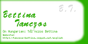 bettina tanczos business card